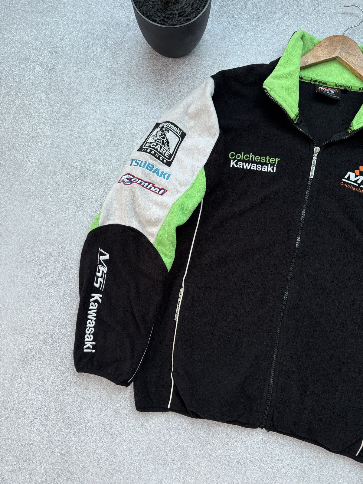 NASCAR KAWASAKI RACING NASCAR MOTO FLEECE MSS RETRO RARE Y2K BLACK Size US S / EU 44-46 / 1 - 4 Thumbnail