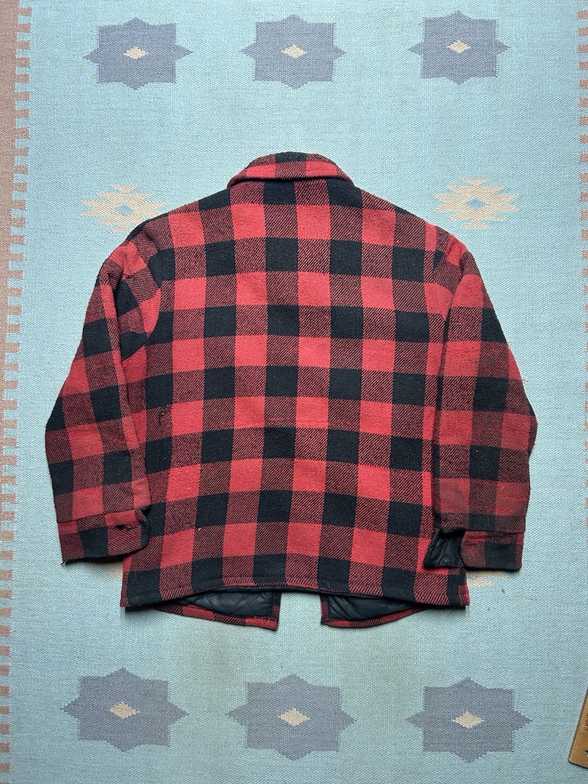 Vintage Vtg wool zip jacket buffalo plaid Weatherguard quilted large Size US L / EU 52-54 / 3 - 2 Thumbnail