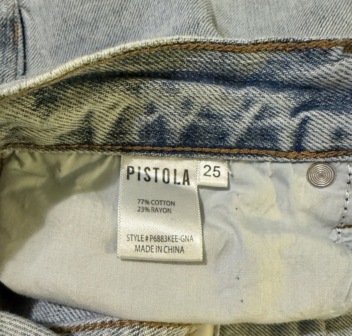 Pistola Pistola Women’s Charlie Denim Frayed High Rise Jeans 25” Size 25" / US 0 / IT 36 - 2 Thumbnail