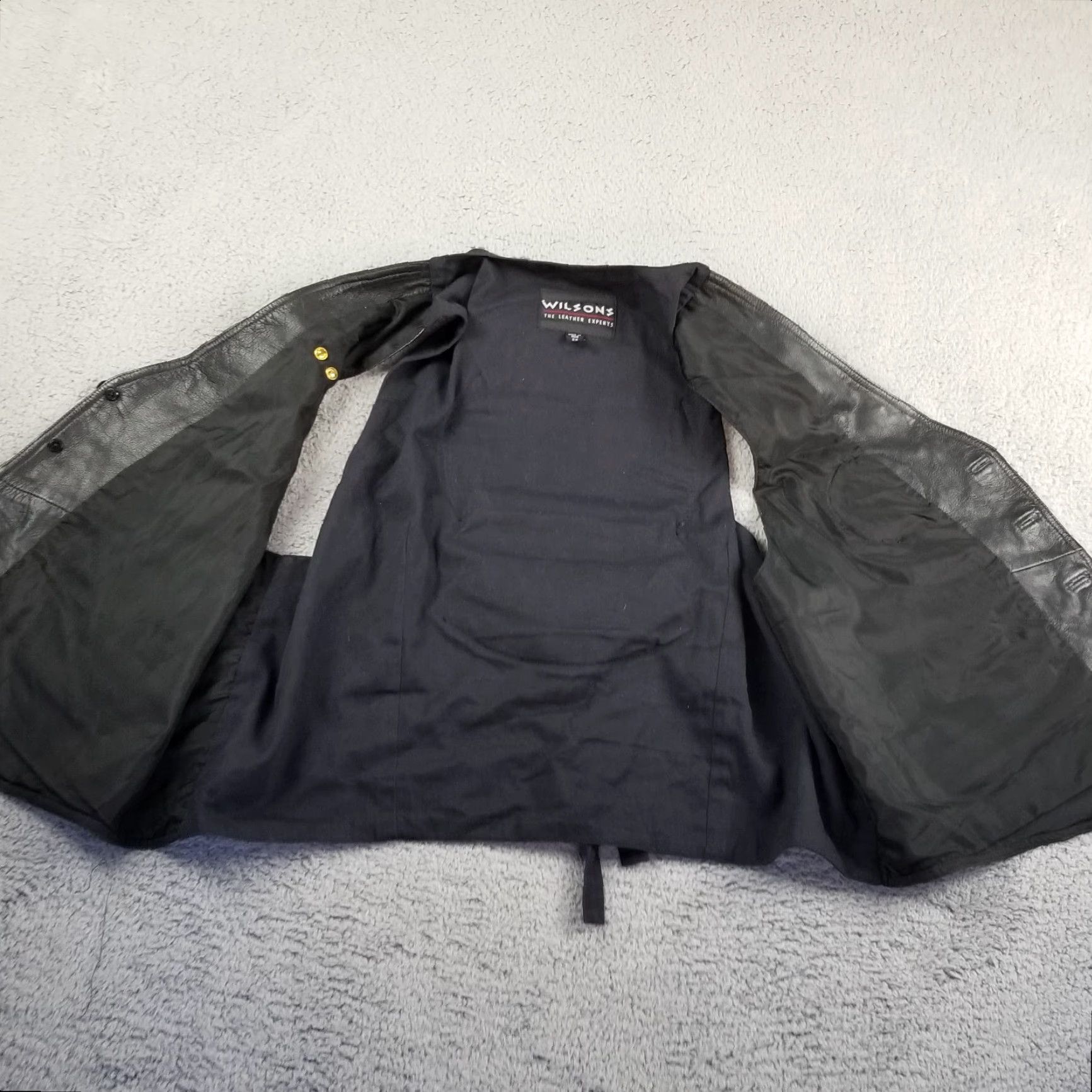 Vintage VINTAGE Wilsons Leather Vest Motorcycle GWRRA Patch Black 2X Adult Mens Size US XXL / EU 58 / 5 - 7 Thumbnail