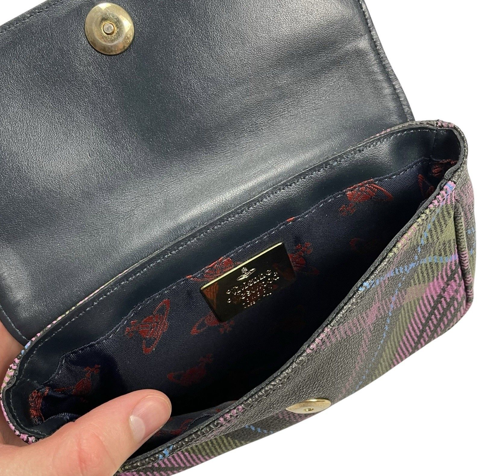 Vivienne Westwood Vivienne Westwood Tartan Crossbody Bag Shoulder Check Clutch Size ONE SIZE - 12 Thumbnail