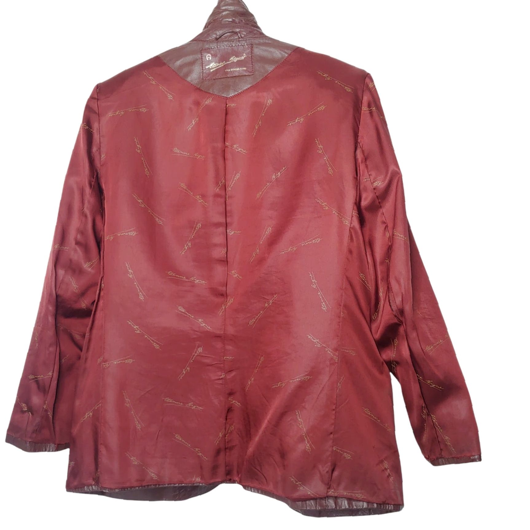 Etienne Aigner VINTAGE Etienne Aigner Blazer Women 14 Leather Size XL / US 12-14 / IT 48-50 - 5 Thumbnail