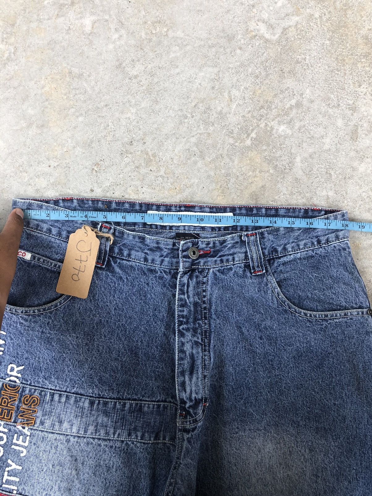 Japanese Brand Vintage Paco Embroidered Jeans Baggy Jeans Hip Hop Size US 36 / EU 52 - 18 Thumbnail