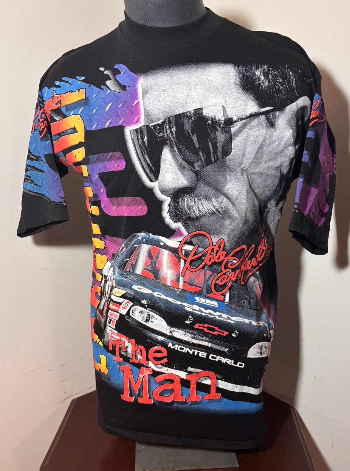 Chase Authentics × Vintage Vintage 90s Dale Earnhardt born to run single stitch shirt. Size US L / EU 52-54 / 3 - 1 Thumbnail