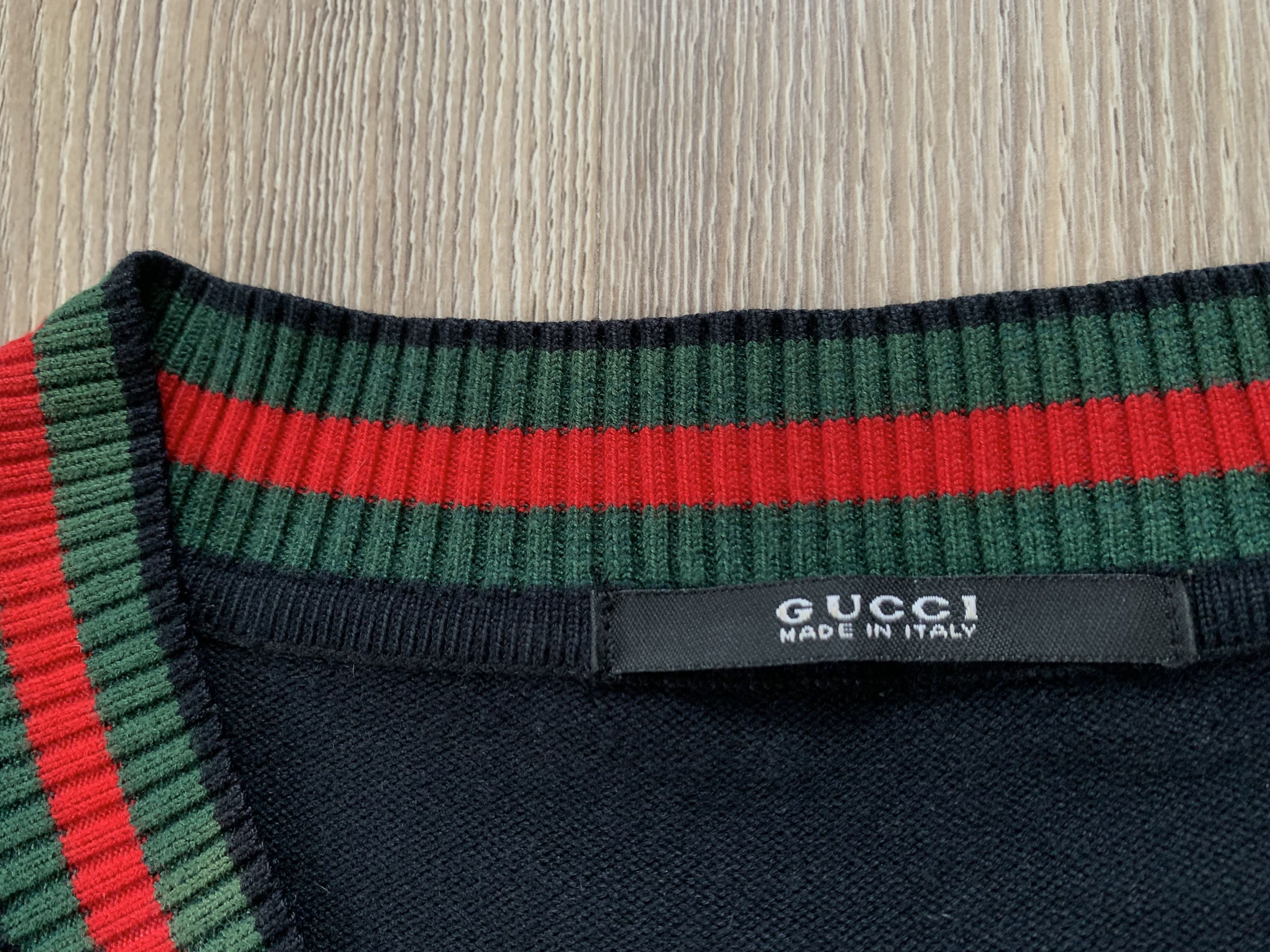Gucci Gucci Black V-Neck Sweater Jumper Size M / US 6-8 / IT 42-44 - 6 Thumbnail