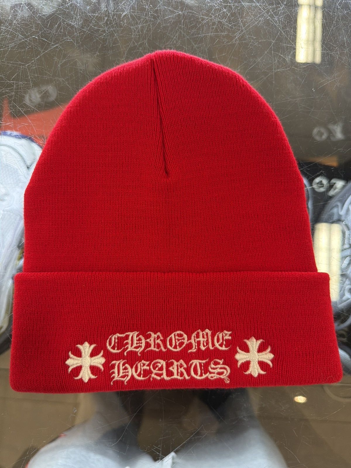 Chrome Hearts CHROME HEARTS LOGO BEANIE RED Size ONE SIZE - 1 Thumbnail
