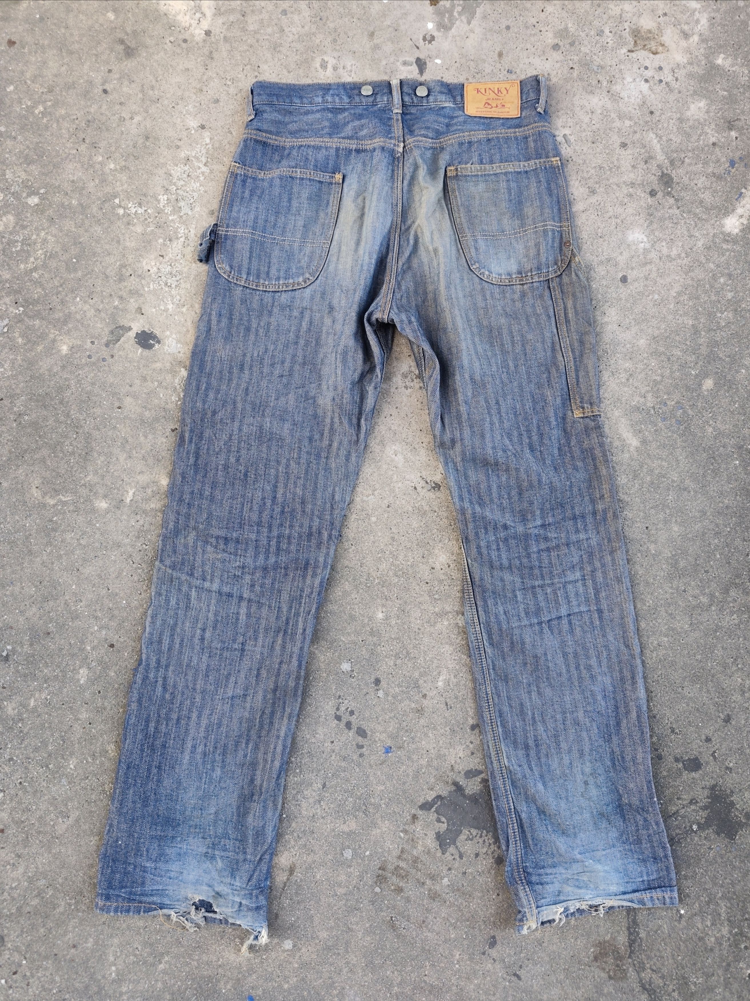 Hysteric Glamour Vintage 90s Hysteric Glamour Herringbone carpenter pants Size US 33 - 1 Thumbnail