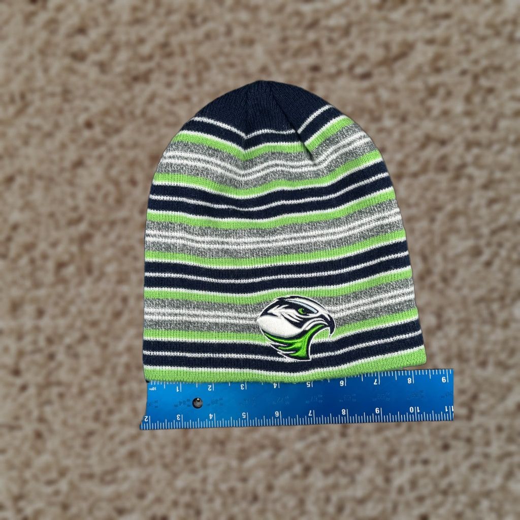 Zephyr Ridgeline Riverhawks Beanie Toque Adult OS Blue Green Stripe Acrylic Shirt? Size ONE SIZE - 1 Thumbnail