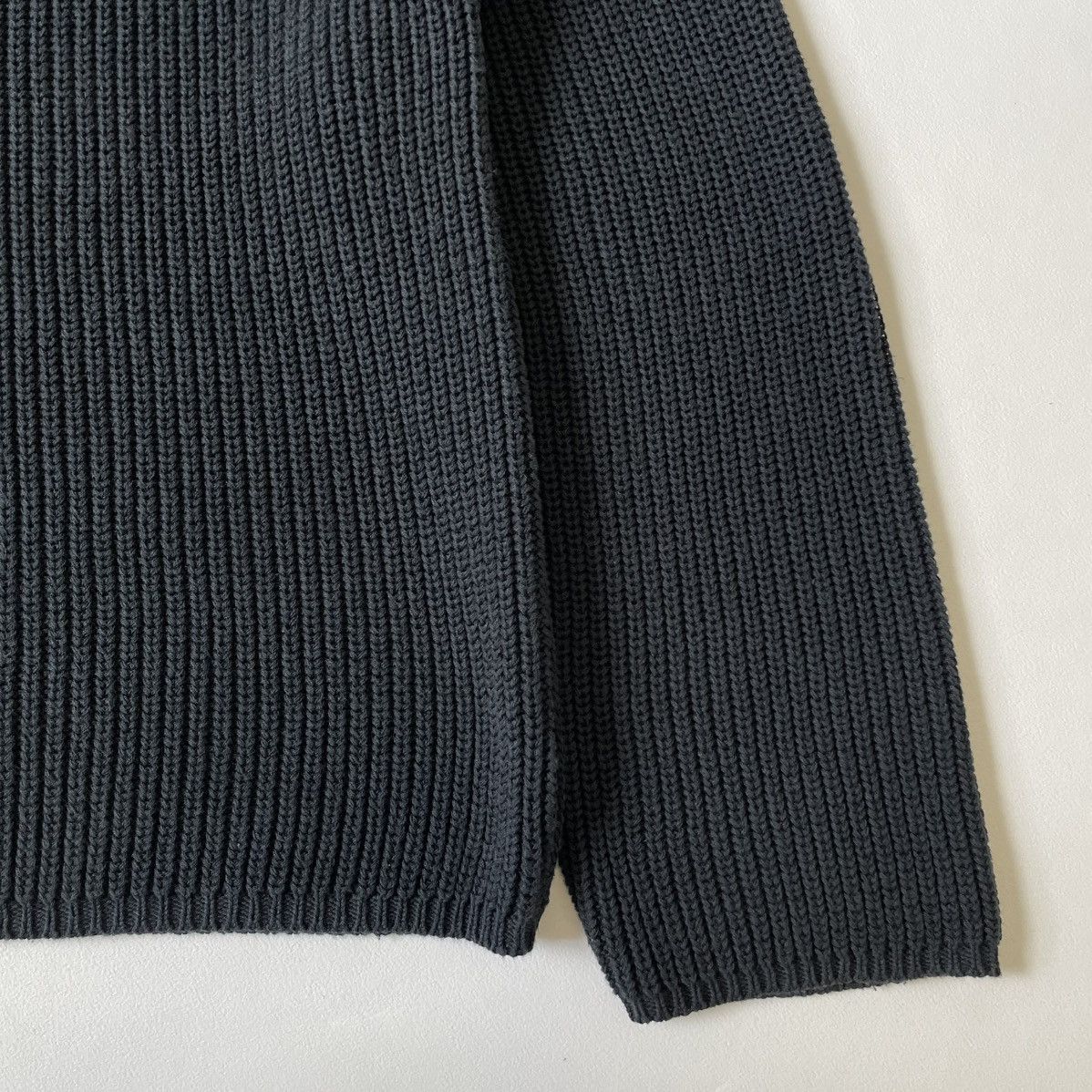 Dries Van Noten 1990s Ribbed Zip Knit Cotton Cardigan Size US L / EU 52-54 / 3 - 15 Thumbnail