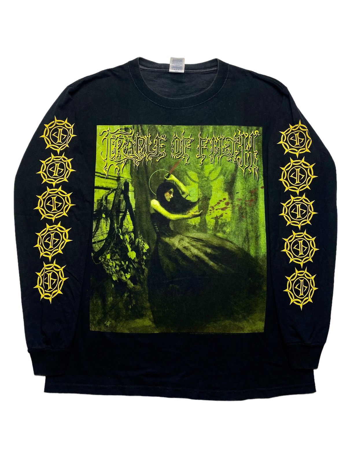 image of Band Tees x Vintage 2007 Cradle Of Filth - Harder, Darker, Faster Long sleeve in Black (Size Medium