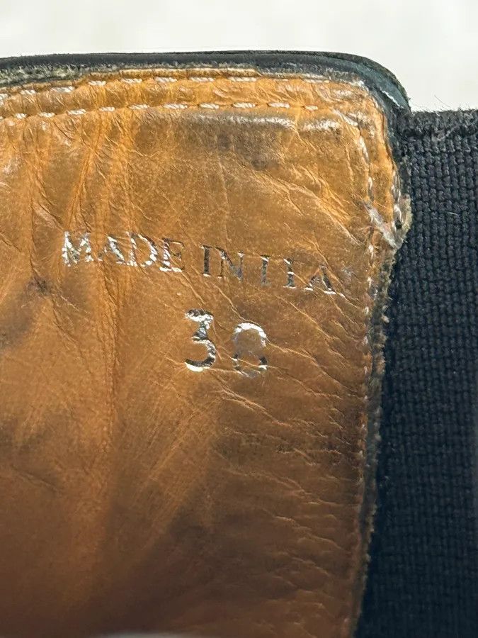 Maison Margiela 2010s Maison Margiela Black Nail Sole Leather Boots Size US 5.5 / EU 38 - 8 Thumbnail