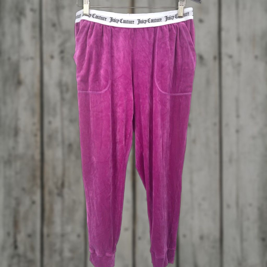 Juicy Couture Juicy Couture Womens Large Jeweled OG Big Bling Velour Track Pants y2k Jogger Size 36" / US 14 / IT 50 - 1 Thumbnail