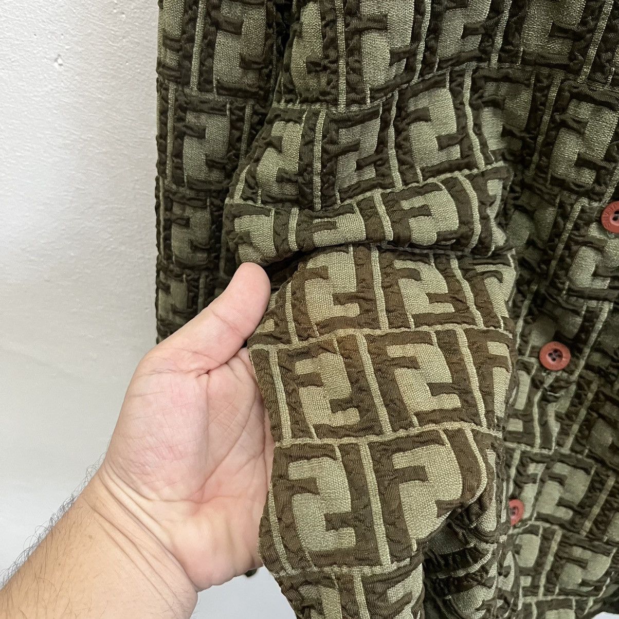 Fendi Rare Vintage Fendi Zucca FF Monogram Unisex Button Up Shirts Size US XXS / EU 40 - 4 Thumbnail