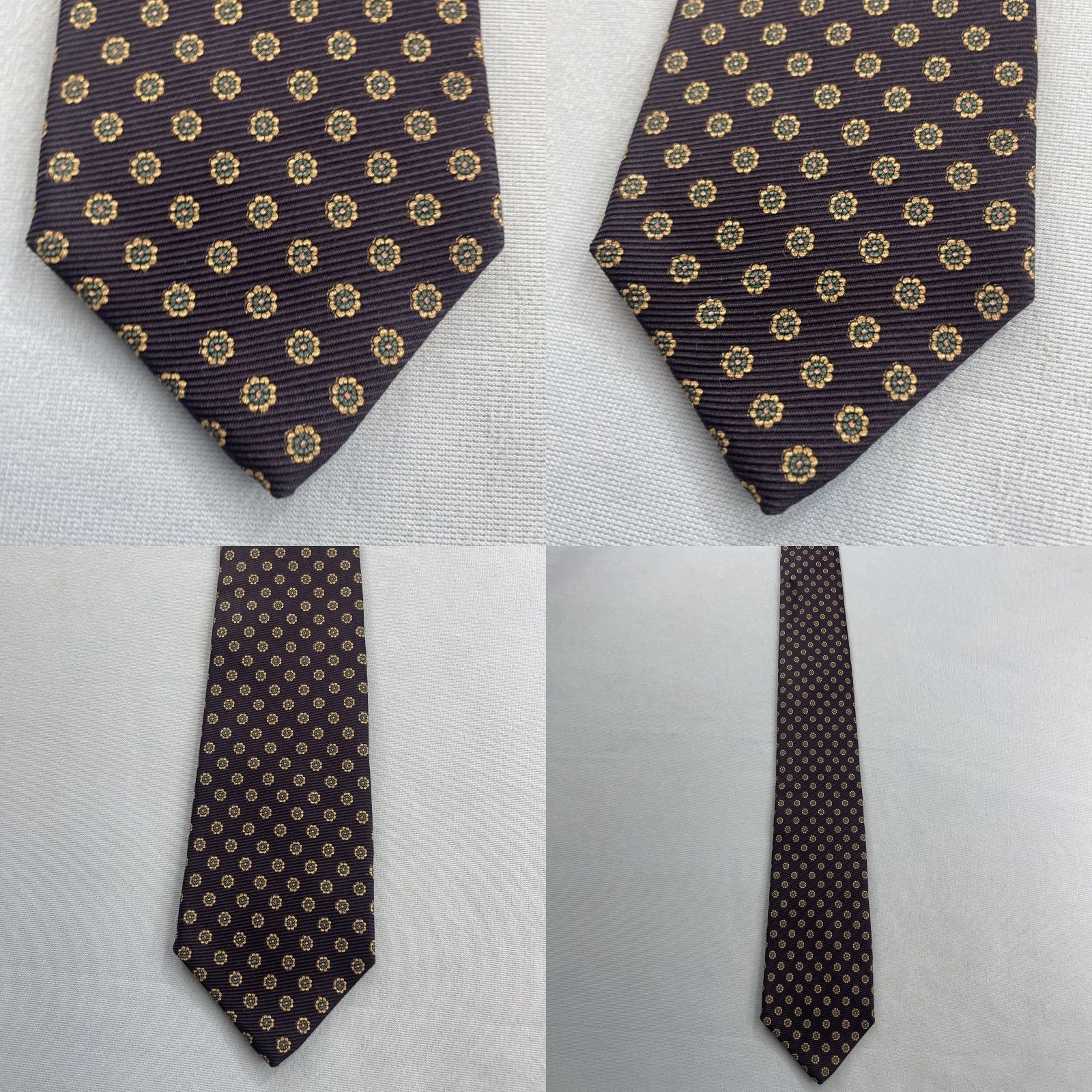 Vintage Jacob Roberts Silk Tie Italy Foulard Deco MicroDots Geometric Blue vtg 90s 3x59 Capsule Necktie Size ONE SIZE - 9 Thumbnail