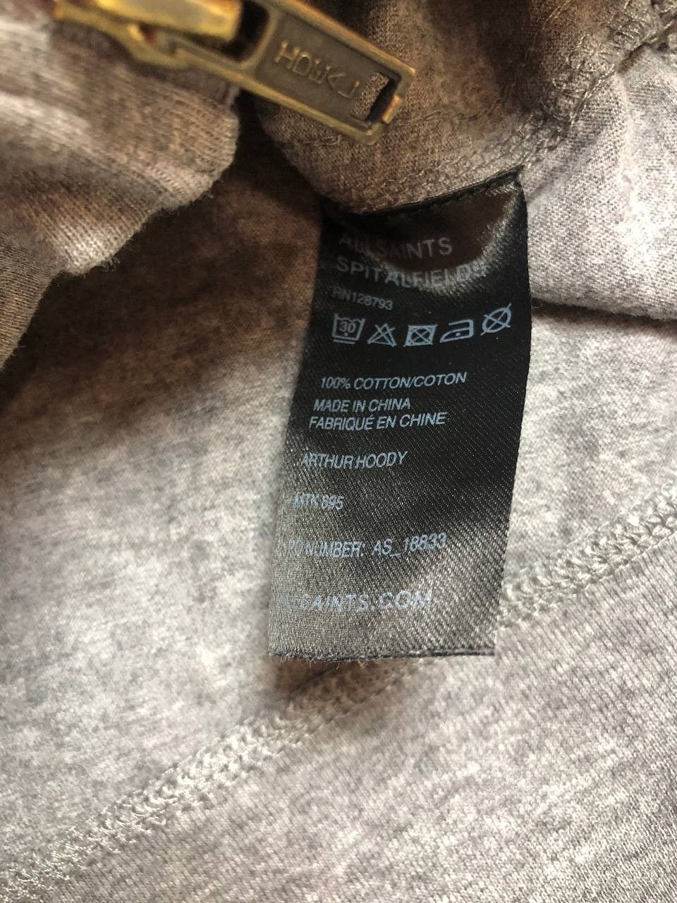 Allsaints × Vintage AllSaints AllSaints Faded Zip Raven Hoodie Y2K Hoody Size US M / EU 48-50 / 2 - 3 Thumbnail