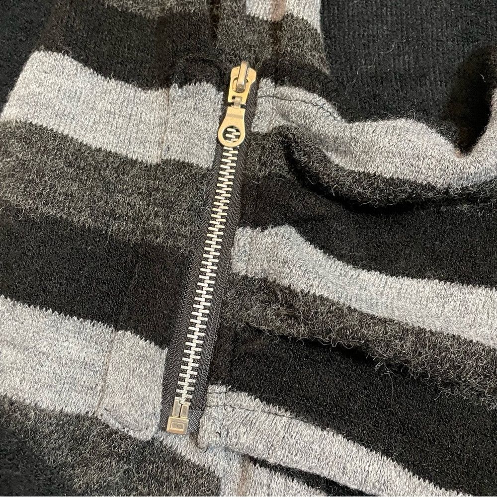 Other Panitti Striped Zip Detail Black Grey Sweater Cardigan Size Size M / US 6-8 / IT 42-44 - 9 Thumbnail