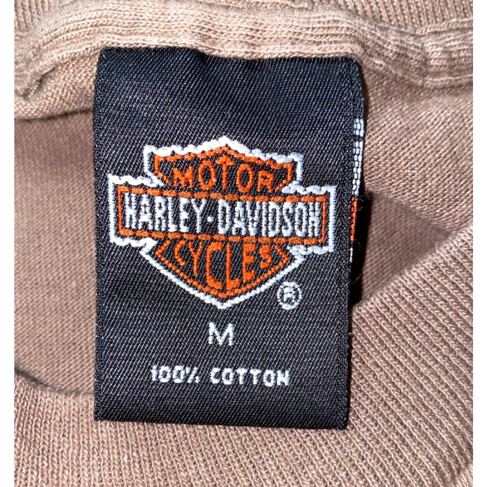 Harley Davidson VINTAGE Harley-Davidson T-Shirt Mens Brown Size M Graphic Hard Ride Short Sleeve Cotton Shirt Men Size US M / EU 48-50 / 2 - 4 Thumbnail