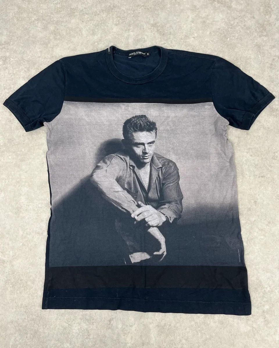 Dolce & Gabbana 2000s Dolce & Gabbana James Dean Navy T-Shirt Size US M / EU 48-50 / 2 - 1 Thumbnail