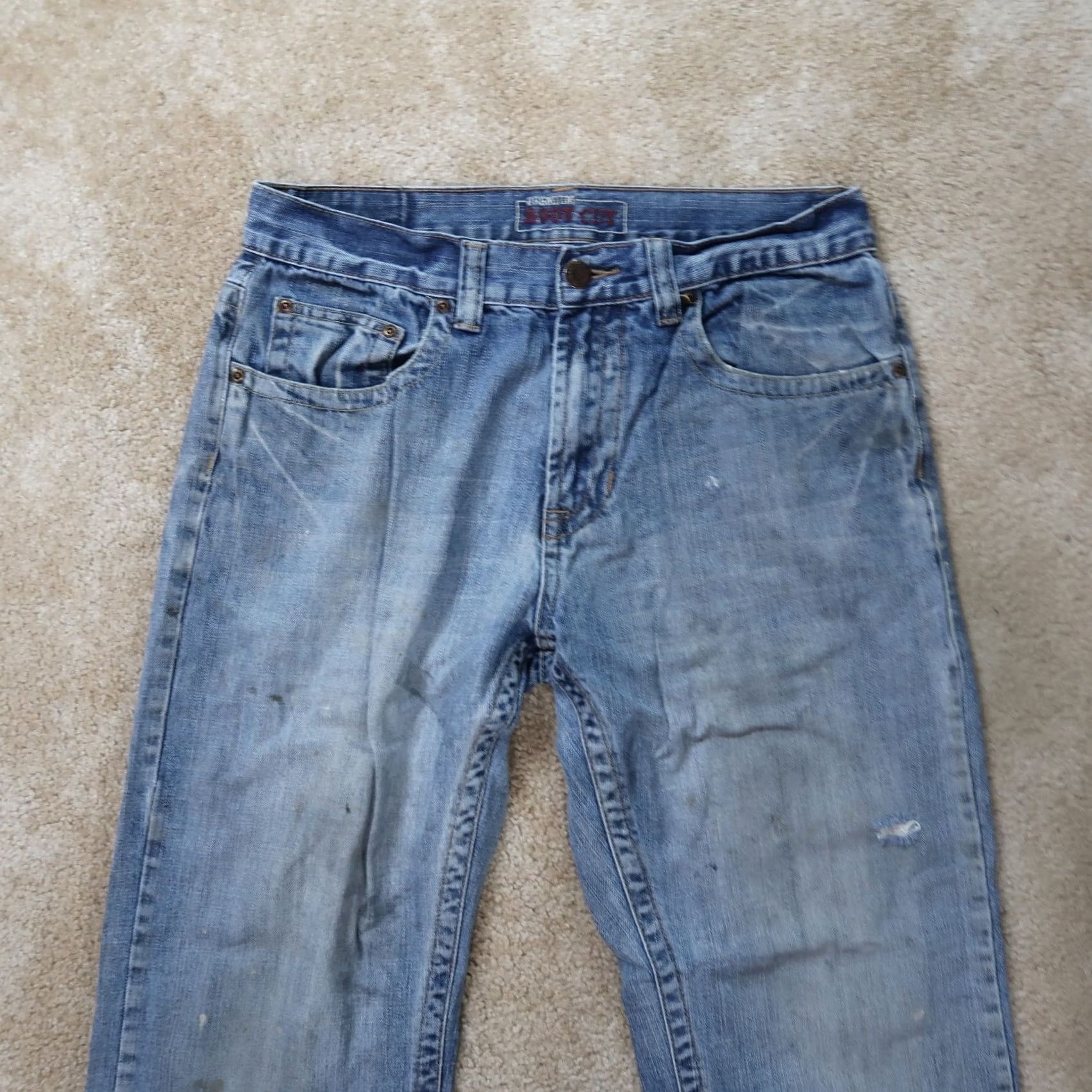 Denime VINTAGE Baileys Point Bootcut Jeans Men’s 32x30 Blue Denim Distressed Grunge 5-Pocket Relaxed Regular Size 32 in Blue Mens Jeans Size US 32 / EU 48 - 3 Thumbnail