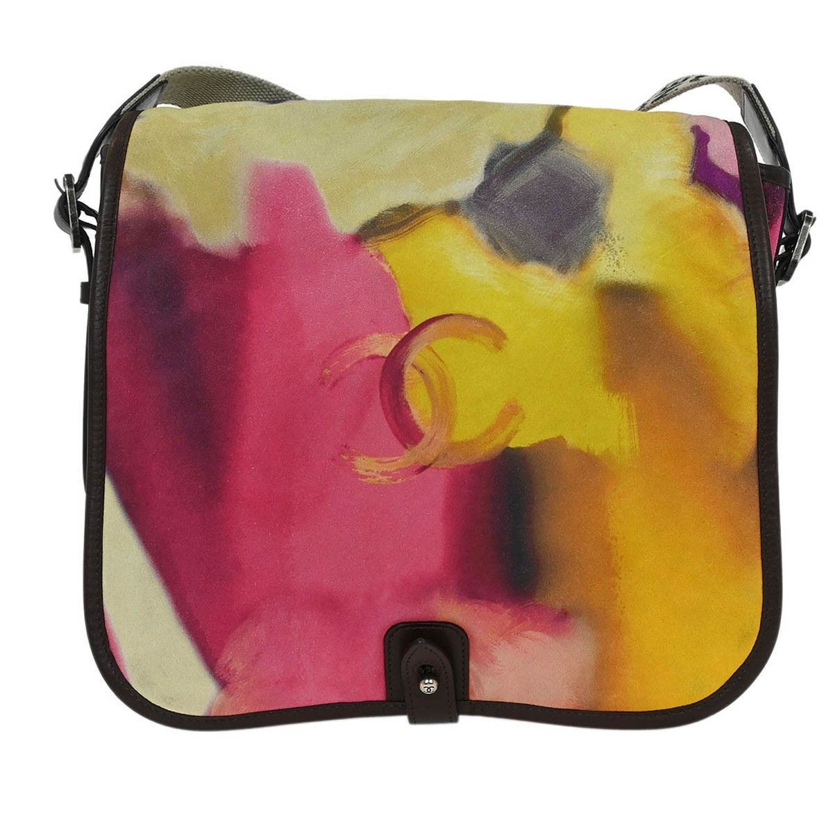 Chanel Chanel Flower Power Messenger Bag Multicolor Printed Nubuck Size ONE SIZE - 1 Thumbnail