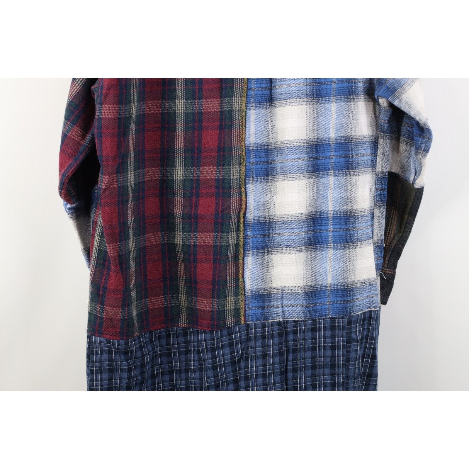 Vintage Vintage 90s Y2K Streetwear Custom Made Flannel Shirt Dress Size L / US 10 / IT 46 - 15 Thumbnail
