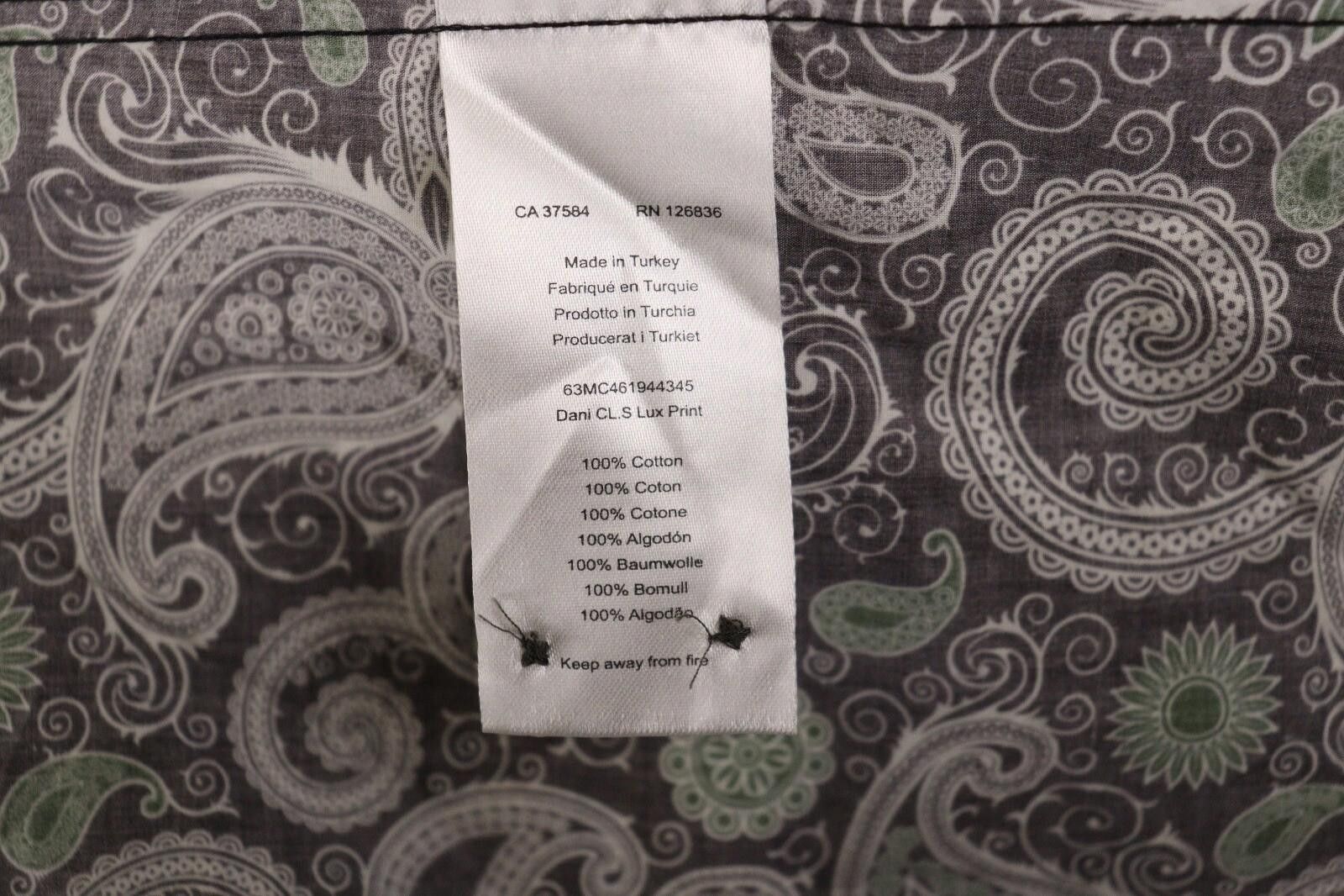 J.Lindeberg J. Lindeberg Slim Fit Paisley Jacquard Down Shirt Size XL Size US XL / EU 56 / 4 - 10 Thumbnail