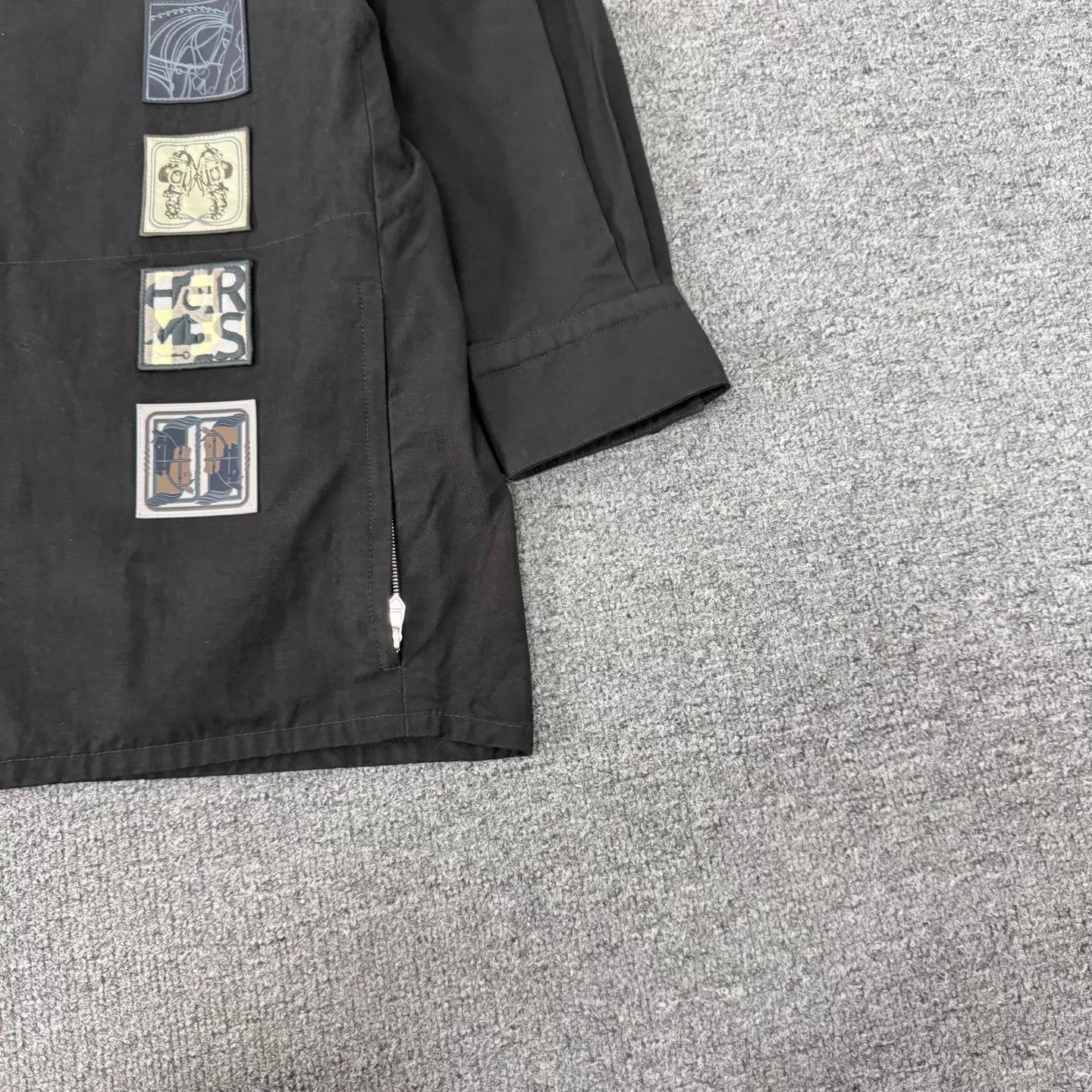 Hermes Hermes Black Embroidered Patch Pegasus Shirt Jacket Size US L / EU 52-54 / 3 - 4 Thumbnail