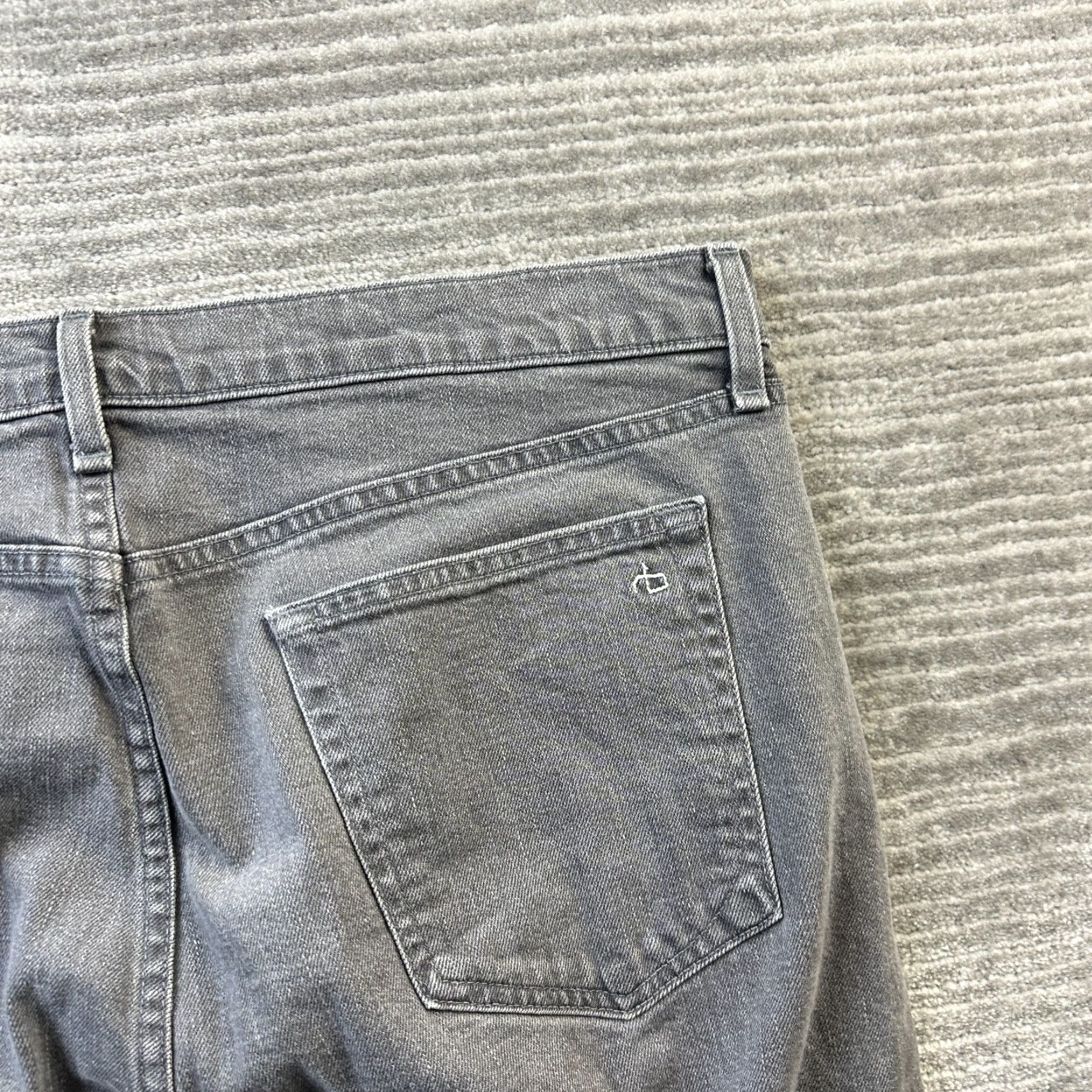 Rag & Bone Rag & Bone Jeans Mens 38x34 Gray Denim Slim Fit 2 Straight 5-Pocket Brand Rag & Bone Size 38 Inseam 34 Size US 38 / EU 54 - 4 Thumbnail