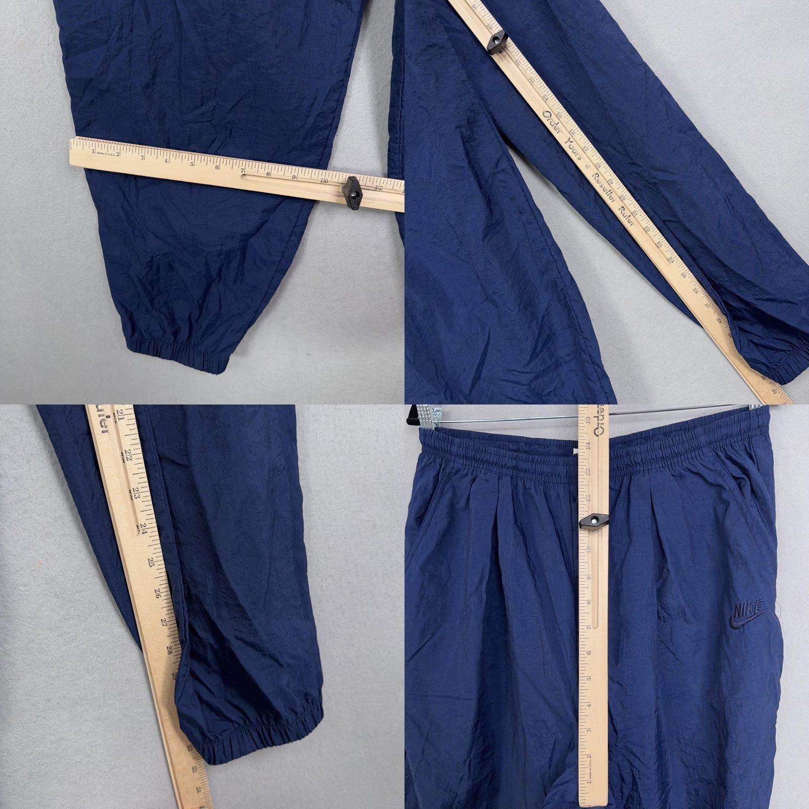 Nike Nike Pants Mens XL Blue Track Windbreaker Ankle Zip Pockets Nylon Tapered Sports Baggy Casual Activewear Size US 36 / EU 52 - 8 Thumbnail