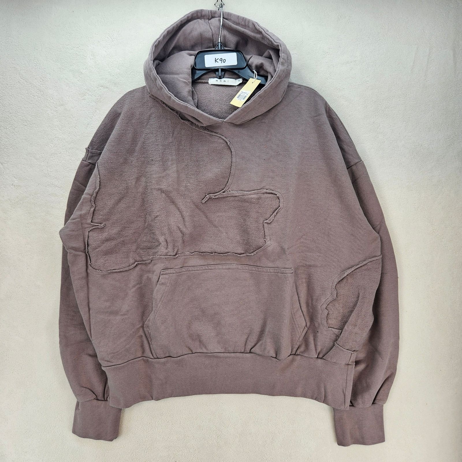MNML MNML MEN'S MEDIUM PURPLE WASHED PANELED PULLOVER HOODIE NWT Size US M / EU 48-50 / 2 - 1 Thumbnail