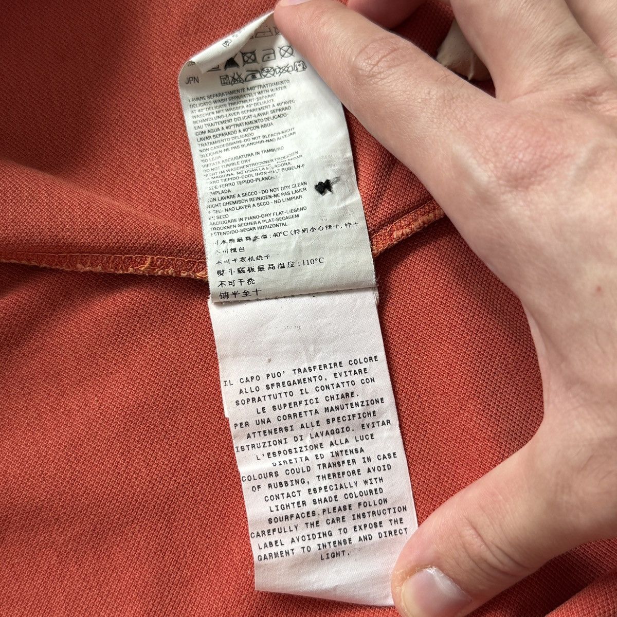 Other Vintage Stone Island Polo Garment Dyed Lava Orange Shirt Size US XL / EU 56 / 4 - 10 Thumbnail