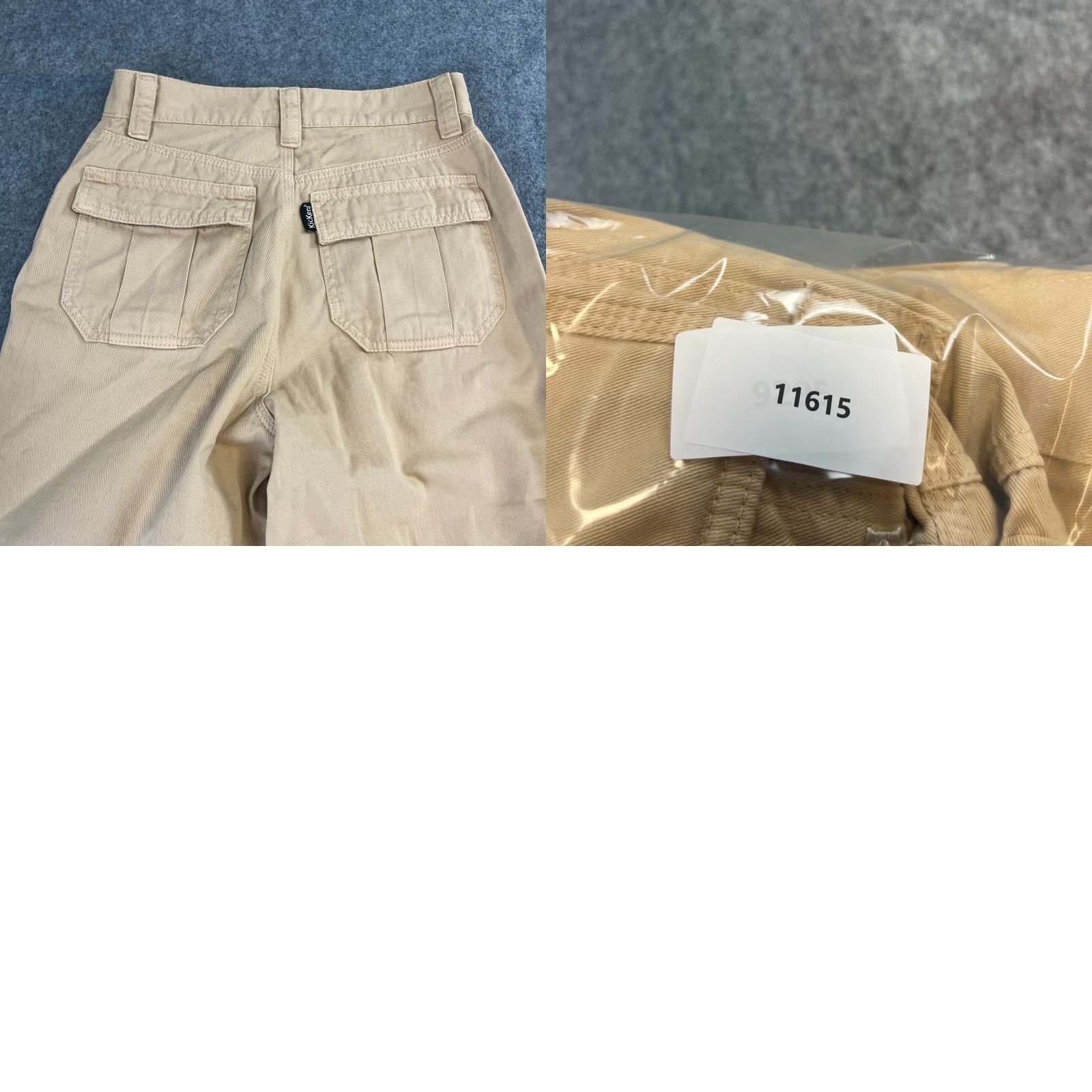 Kickers VINTAGE Kickers Womens Cargo Jeans Straight 27 30 UK 8 Beige Denim 5-Pocket Design Jeans Womens Size 30" / US 8 / IT 44 - 9 Thumbnail