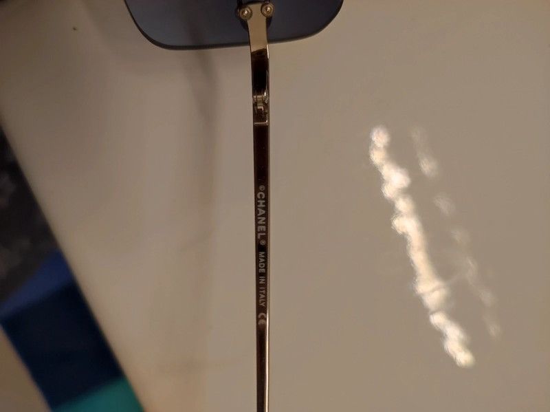 Chanel Chanel Sunglasses 4017 CC Rhinestone Logo Rimless Vintage Size ONE SIZE - 5 Thumbnail