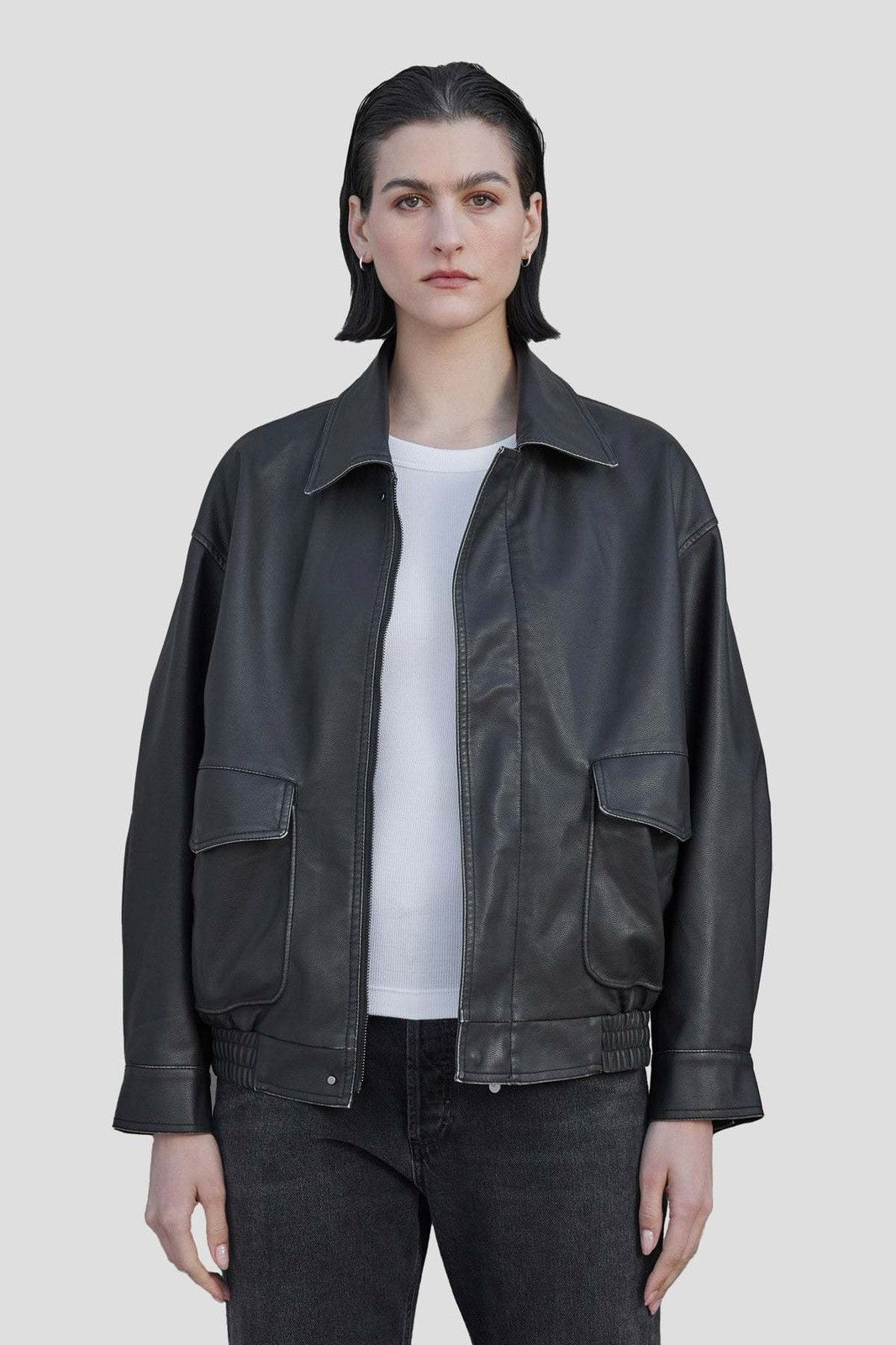 Velvet Vintage leather jacket boxy fit Velvet by Jenny Graham Size M / US 6-8 / IT 42-44 - 2 Thumbnail