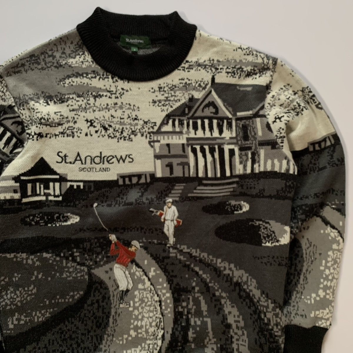 Andrew St. John × Coogi × Fruit Of The Loom St. Andrews Scotland Gold Knitted Sweater Size US M / EU 48-50 / 2 - 3 Thumbnail