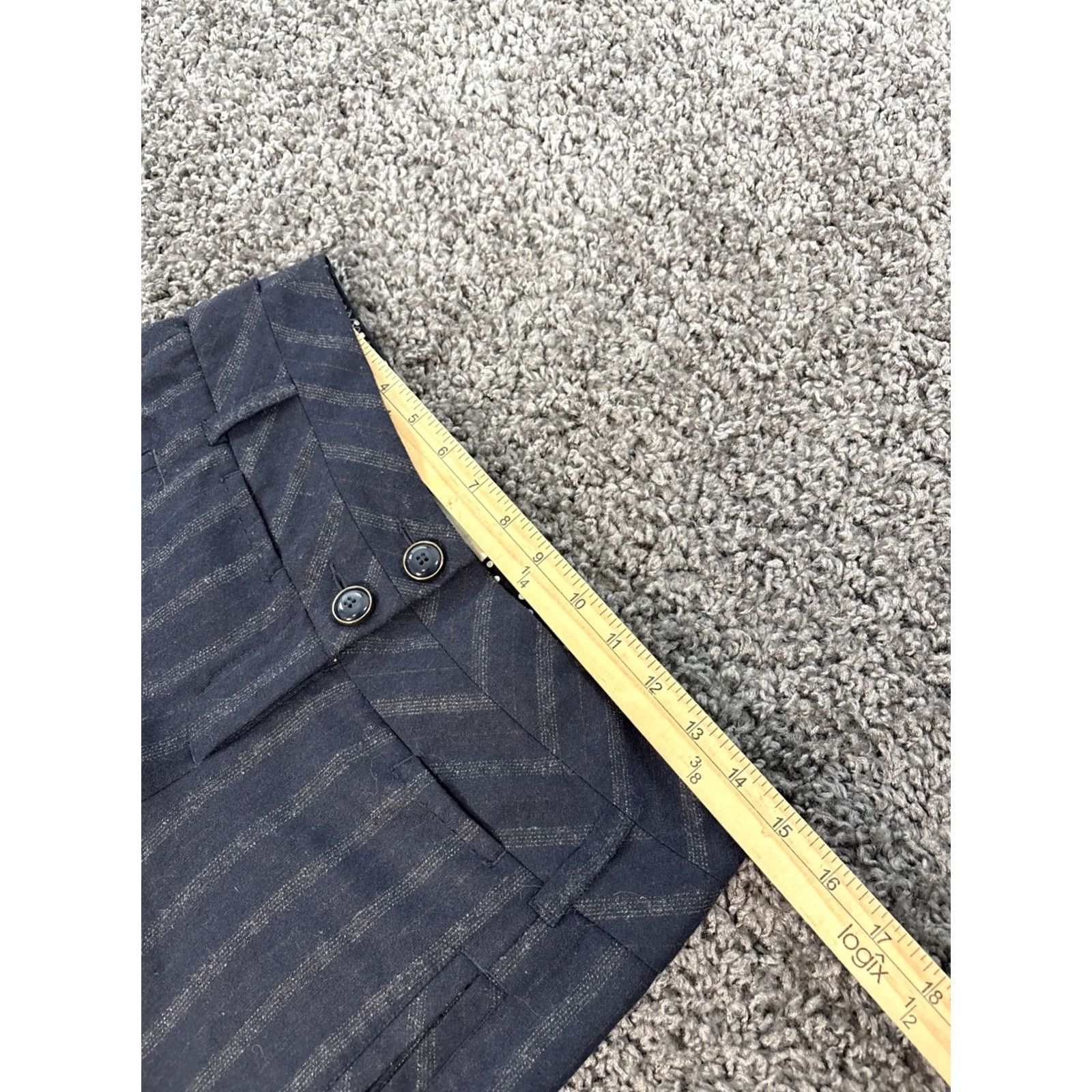 Anthropologie Anthropology Wool Pants Womens Regular 30 28 Wide Flare Gray Office Siren Size 30" / US 8 / IT 44 - 4 Thumbnail