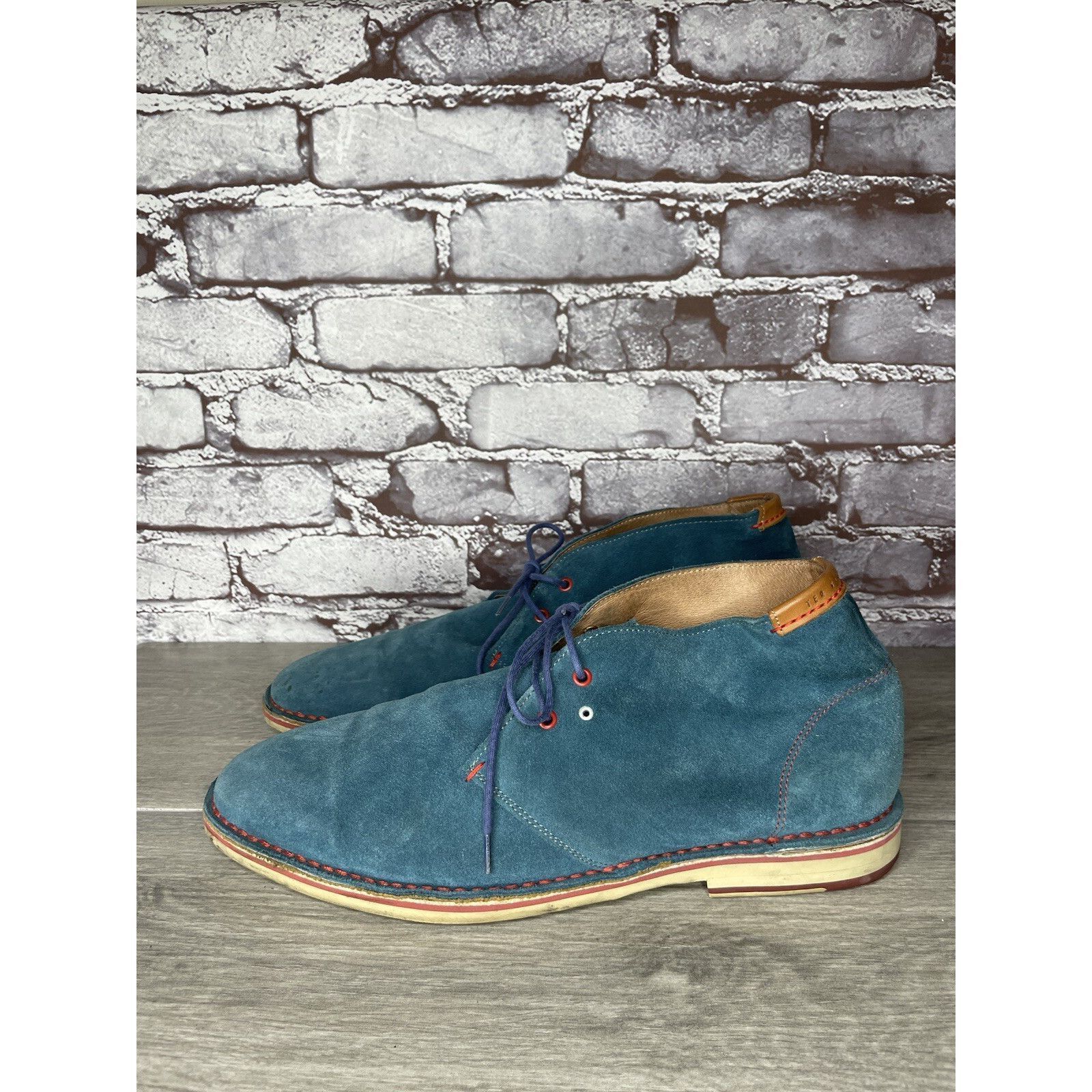 Ted Baker Ted Baker London Blue Suede Leather Lace Ankle Chukka Boots Size US 11 / EU 44 - 3 Thumbnail