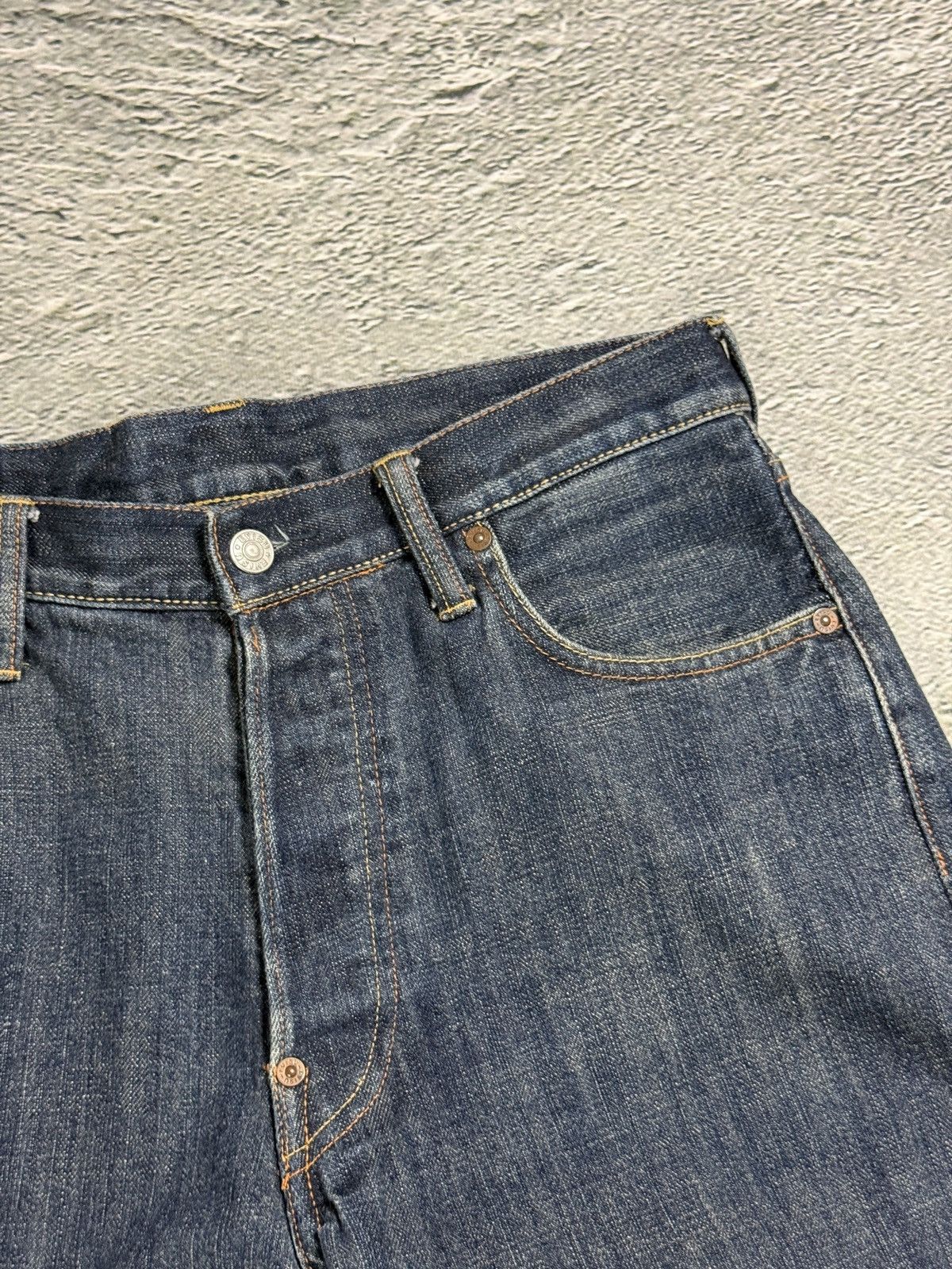 Evisu Evisu jeans white daicock big logo blue selvedge denim Size US 33 - 10 Thumbnail