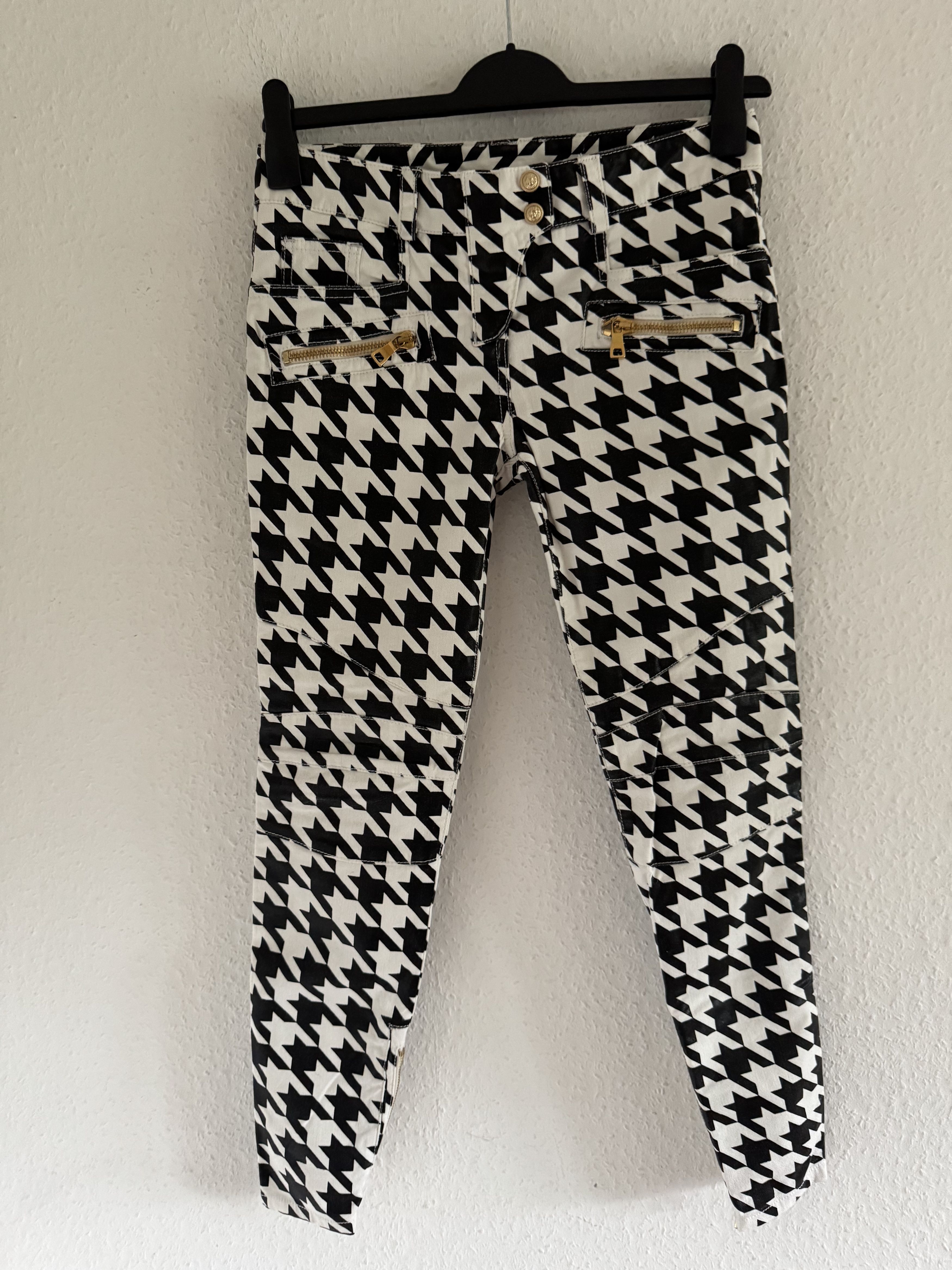 Balmain Star-Pattern Denim Trouser with lion embroidered buttons Size US 29 - 1 Thumbnail