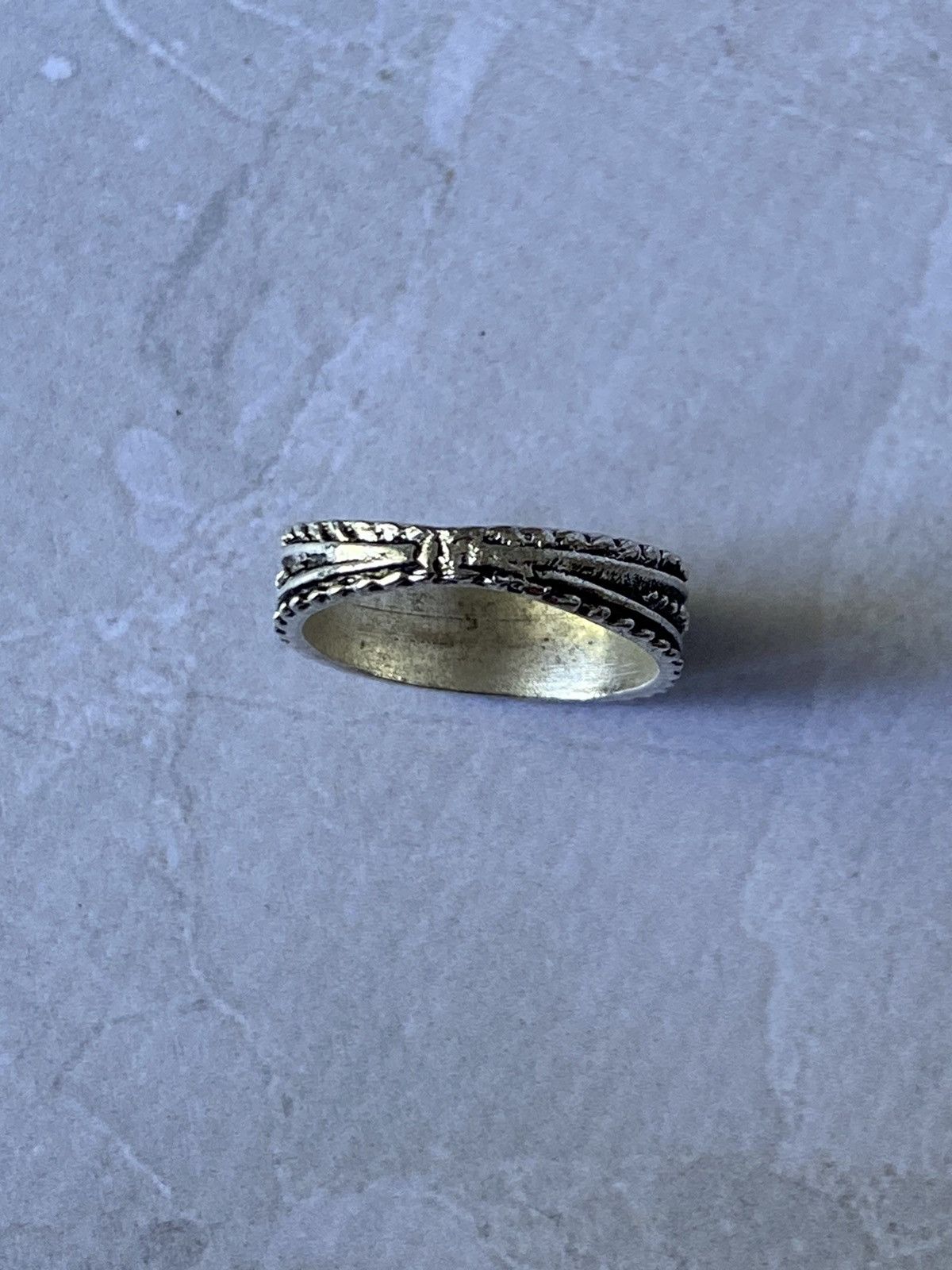 Japanese Brand Textured Granule Ring, Size 10 Size ONE SIZE - 3 Thumbnail