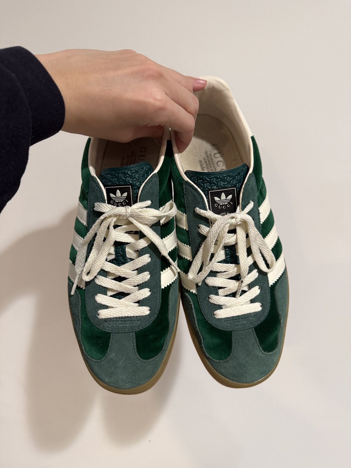 Adidas × Gucci Adidas x Gucci Gazelle Green Suede Sneakers Size US 9.5 / EU 42-43 - 3 Thumbnail