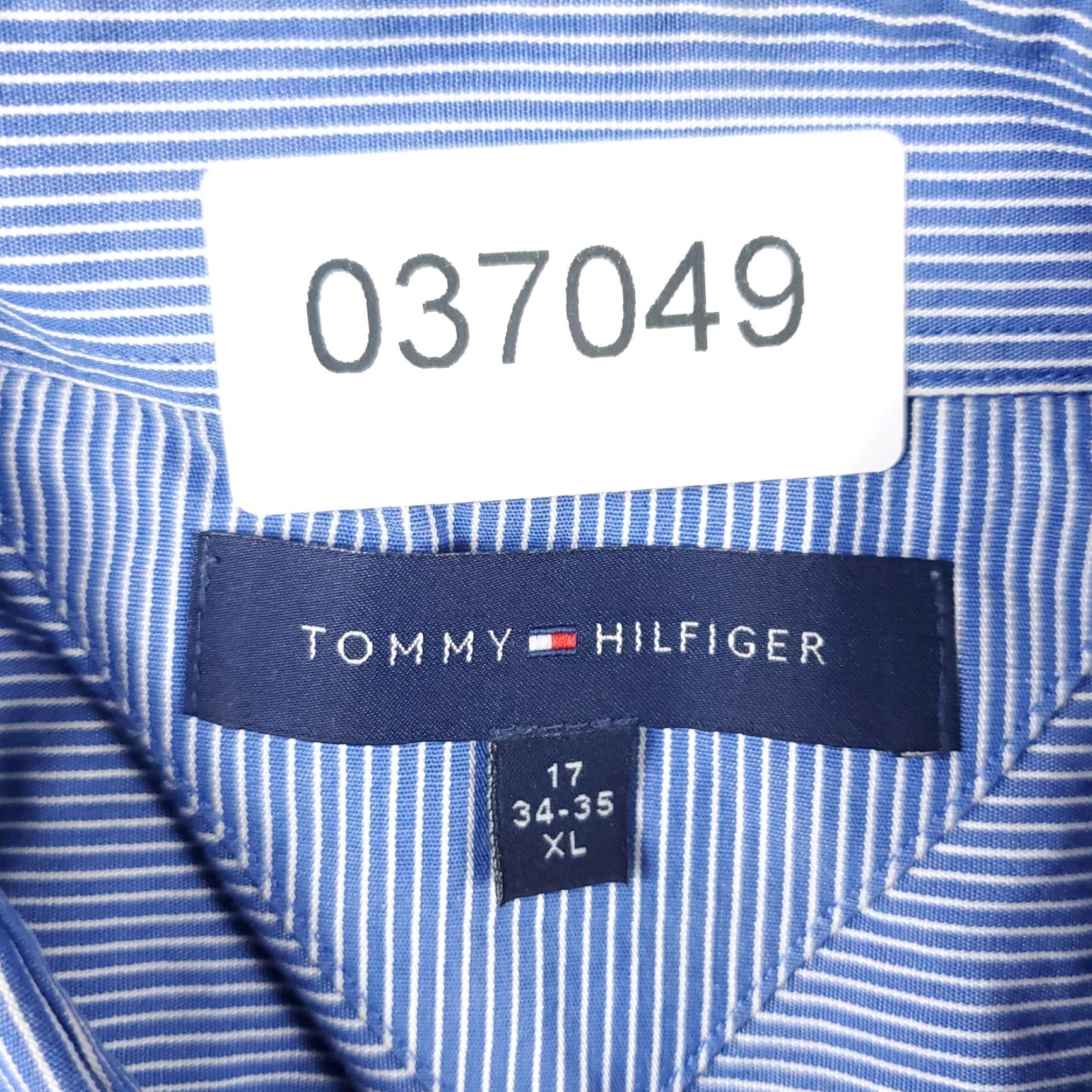 Tommy Hilfiger Tommy Hilfiger Shirt Mens XL Blue Striped Button-Up Long Sleeve Casual Business Formal Workwear - Regular Fit, Cotton Size US XL / EU 56 / 4 - 7 Thumbnail