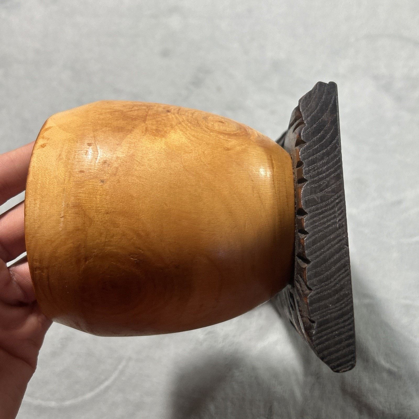 Vintage Antique 1890s Wooden Acorn Smoking Pipe Stand Ashtray Holder Size ONE SIZE - 17 Thumbnail