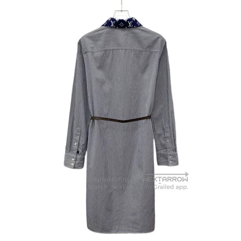 Louis Vuitton Louis Vuitton Blue vertical stripes logo presbyopic cotton Size XS / US 0-2 / IT 36-38 - 2 Thumbnail