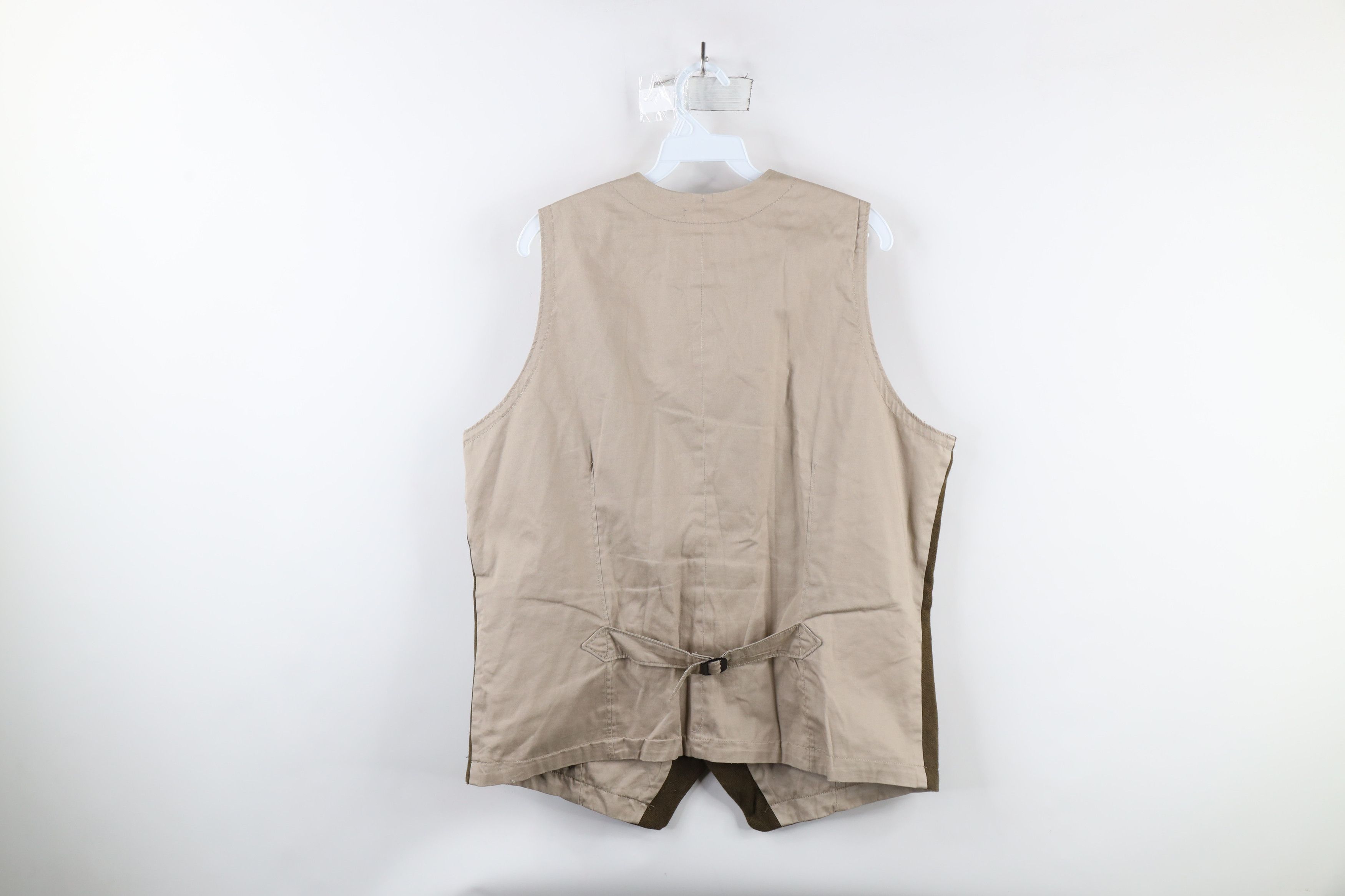 Vintage × Woolrich Woolen Mills Vintage Woolrich Herringbone Buckle Back Vest Jacket Green Size US L / EU 52-54 / 3 - 13 Thumbnail