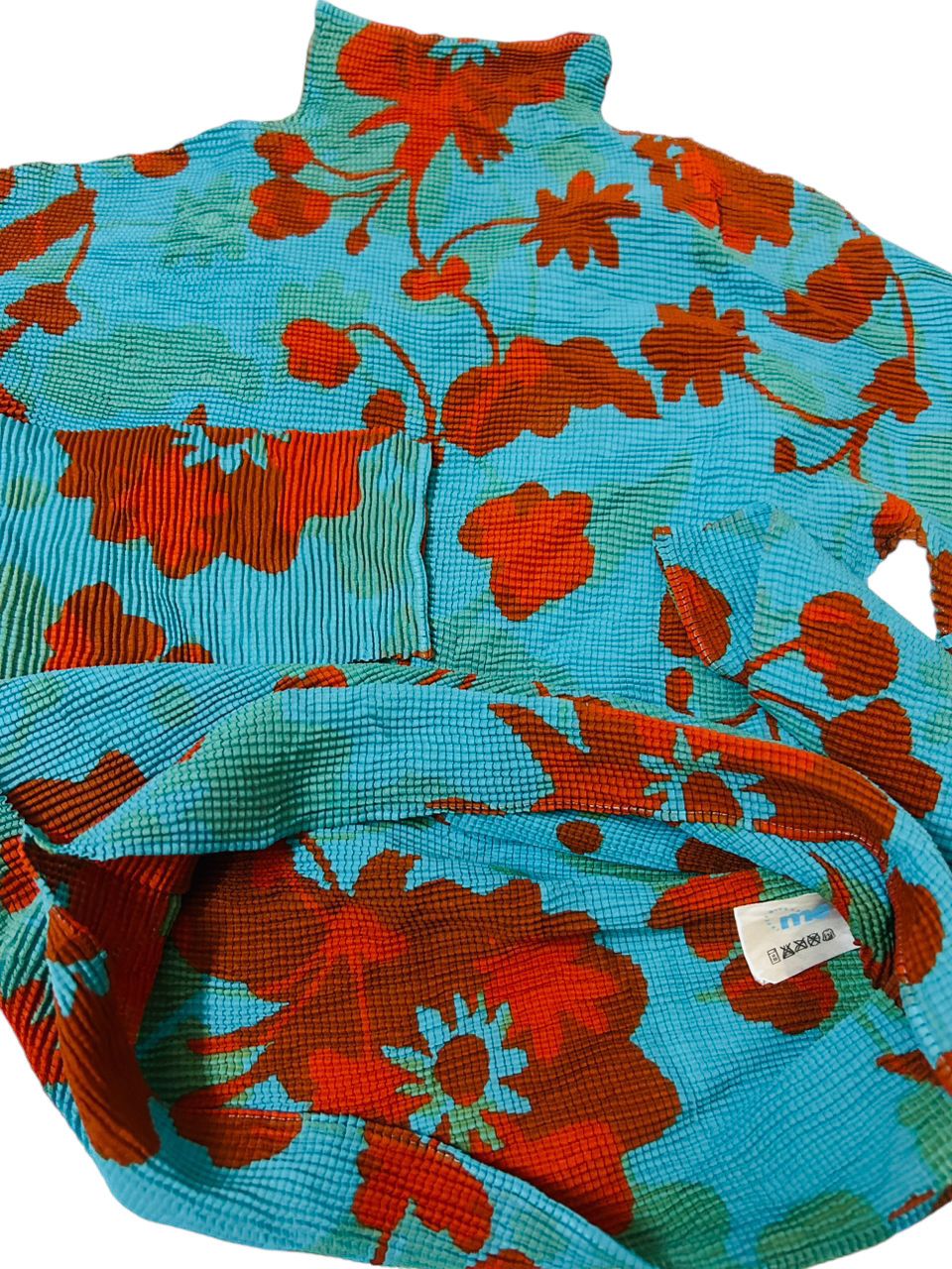 Issey Miyake ME by ISSEY MIYAKE Floral Pleated Top Blouse Shirt Designer Size XS / US 0-2 / IT 36-38 - 6 Thumbnail