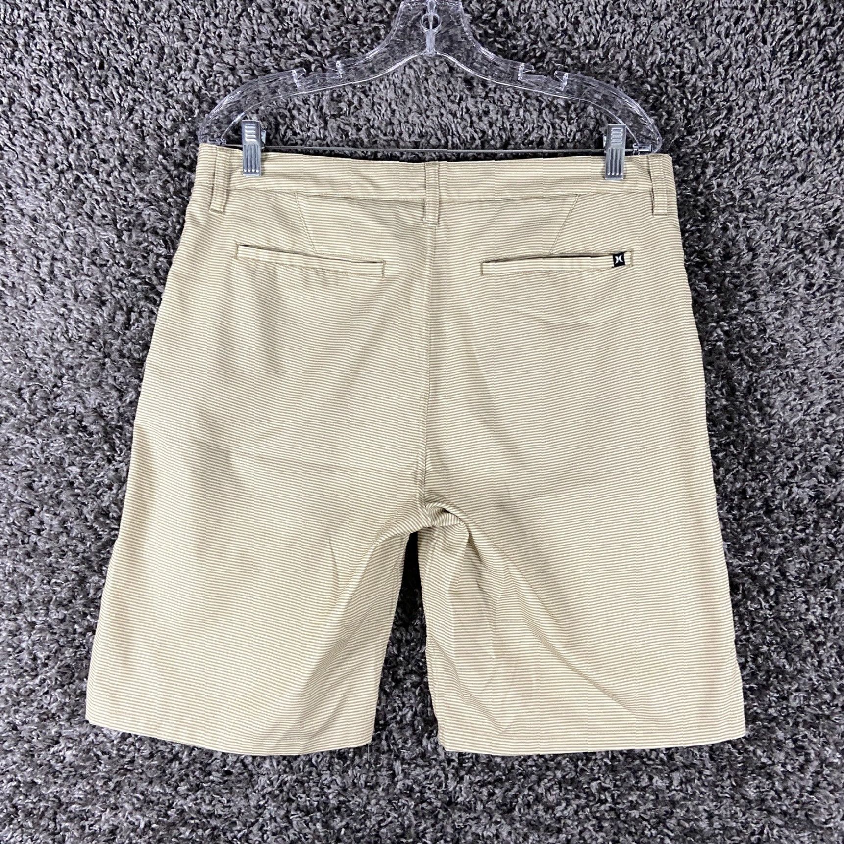 Hurley Hurley Shorts Men’s 34 Green Striped Chino Size US 34 / EU 50 - 6 Thumbnail