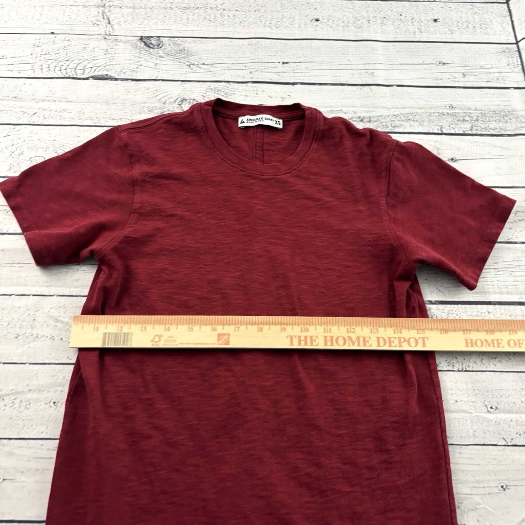 Vintage American Giant T-Shirt Womens XS Maroon USA Short Sleeve Cotton Shirt Decade USA Womens XS Maroon Shirt Size XS / US 0-2 / IT 36-38 - 4 Thumbnail