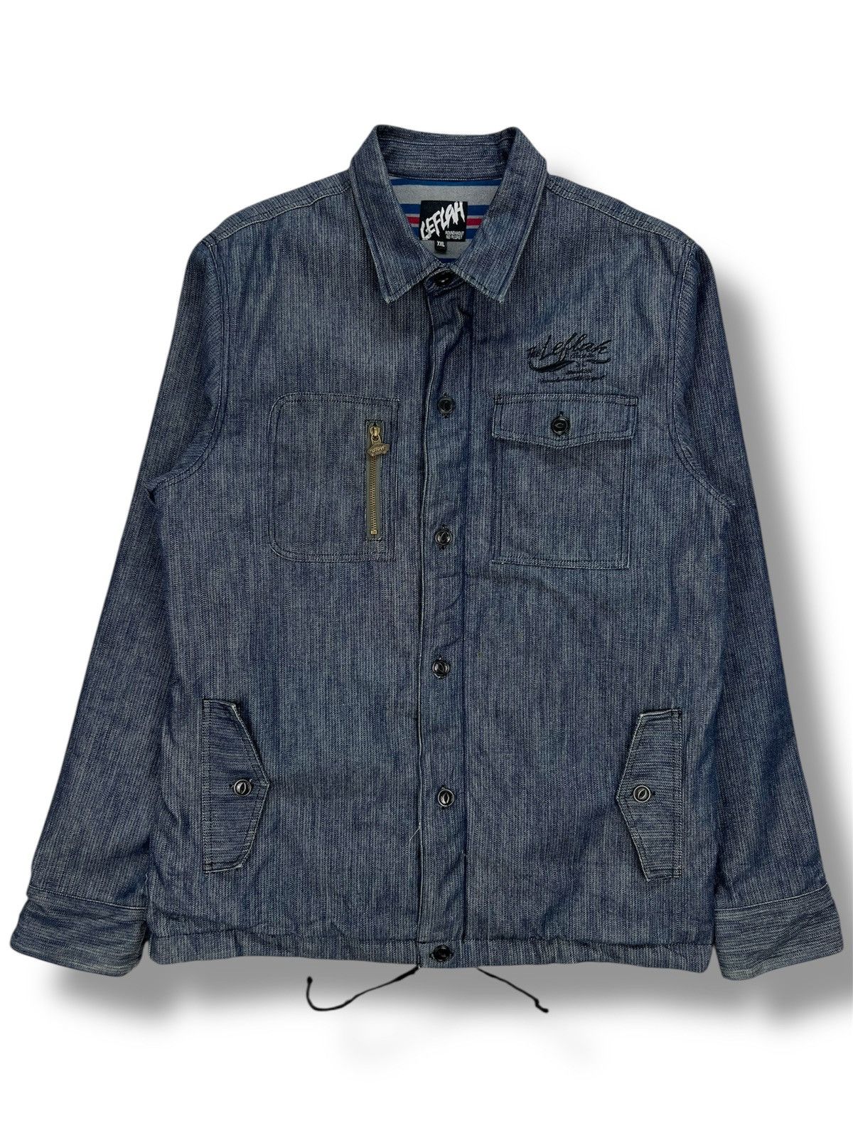 Japanese Brand Leflah Blanket Denim Jacket Size US XL / EU 56 / 4 - 1 Thumbnail