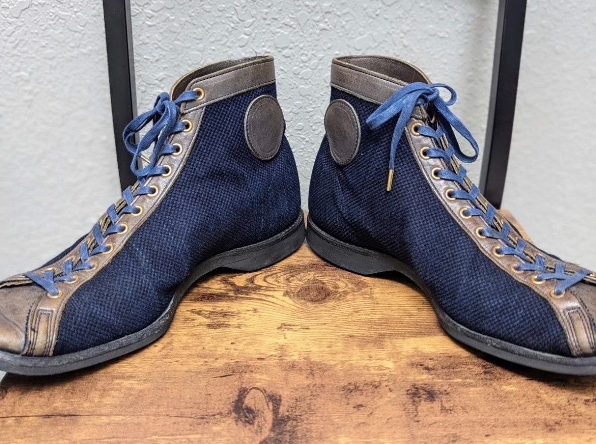 Clinch Boots CLINCH x NITEKLUB Indigo Sashiko Boxing Boots Size US 9.5 / EU 42-43 - 6 Thumbnail